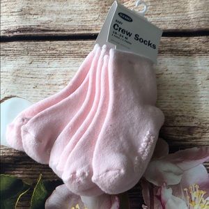 Pink Crew Socks